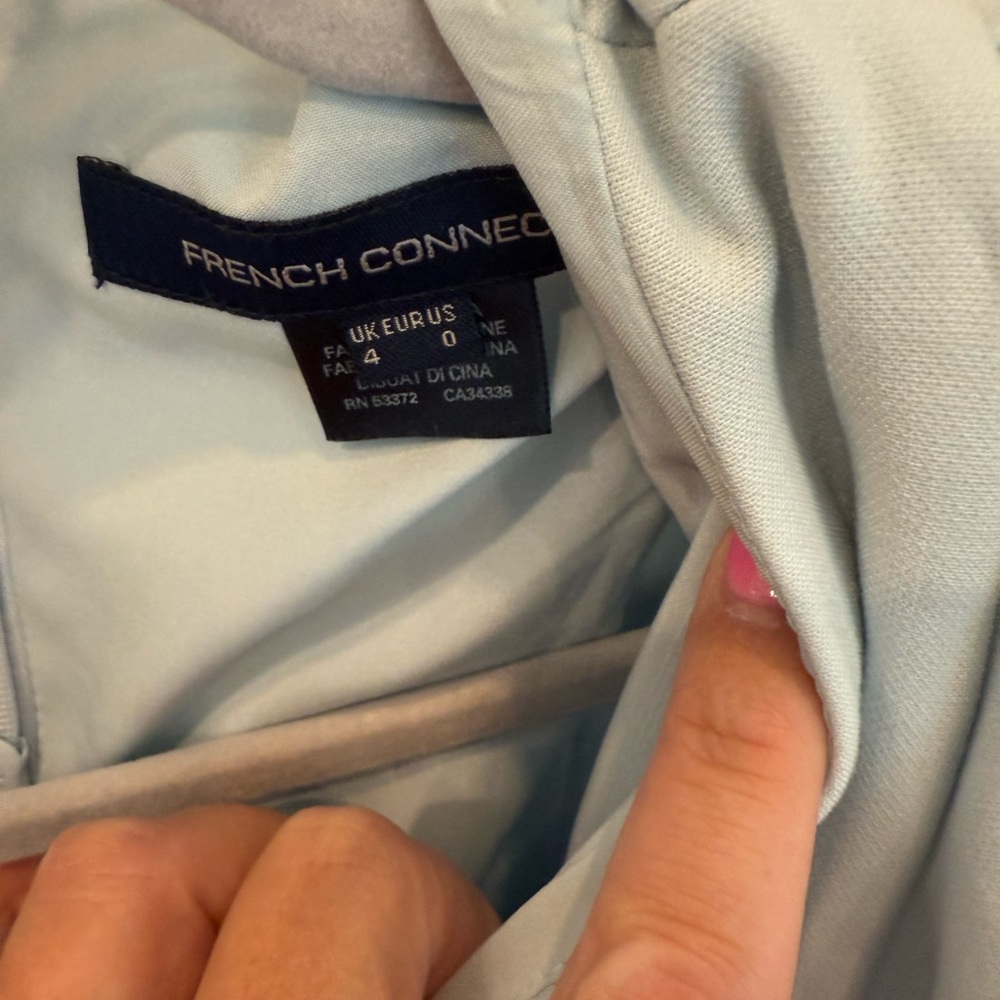 French Connection Light Blue Ruffle Mini Dress - Picture 2 of 2